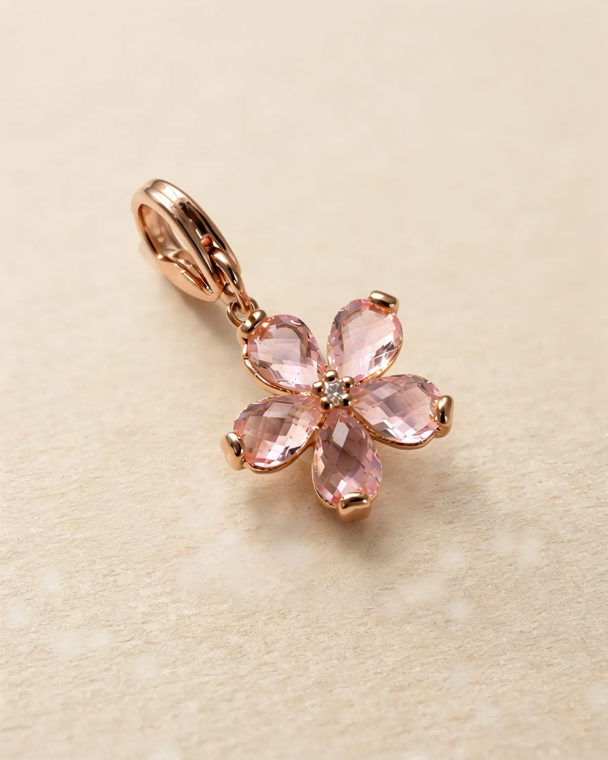 pink crystal charm, photo 5 of 5