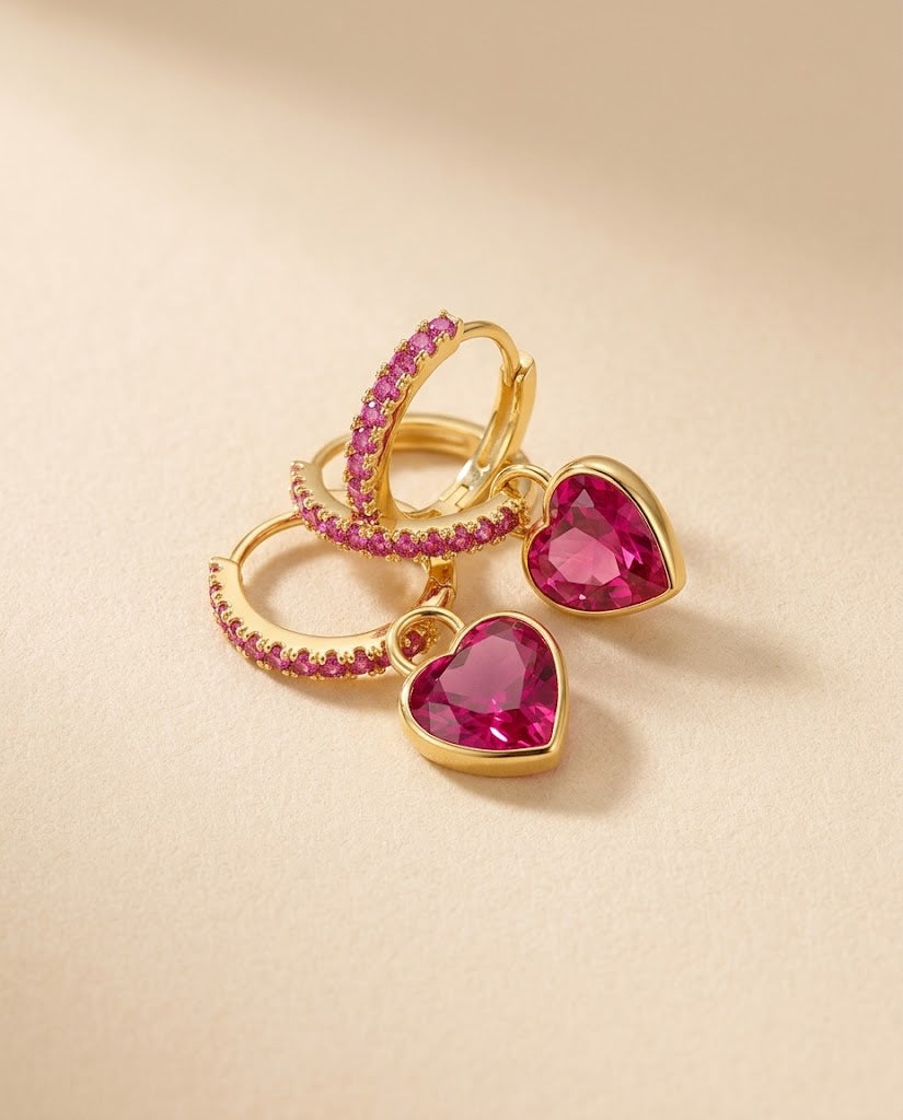 heart drop hoops