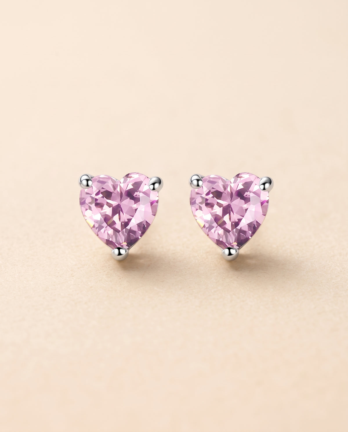 tiny heart studs, photo 1 of 6