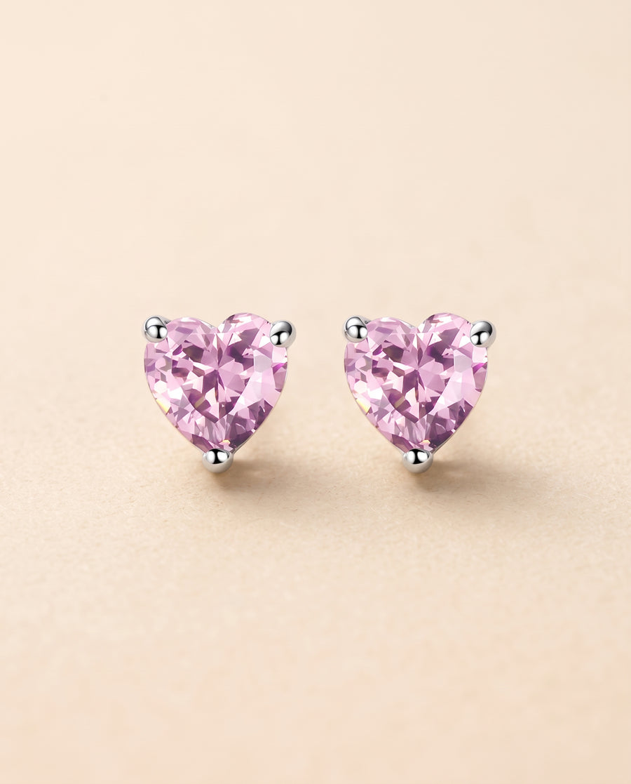 tiny heart studs