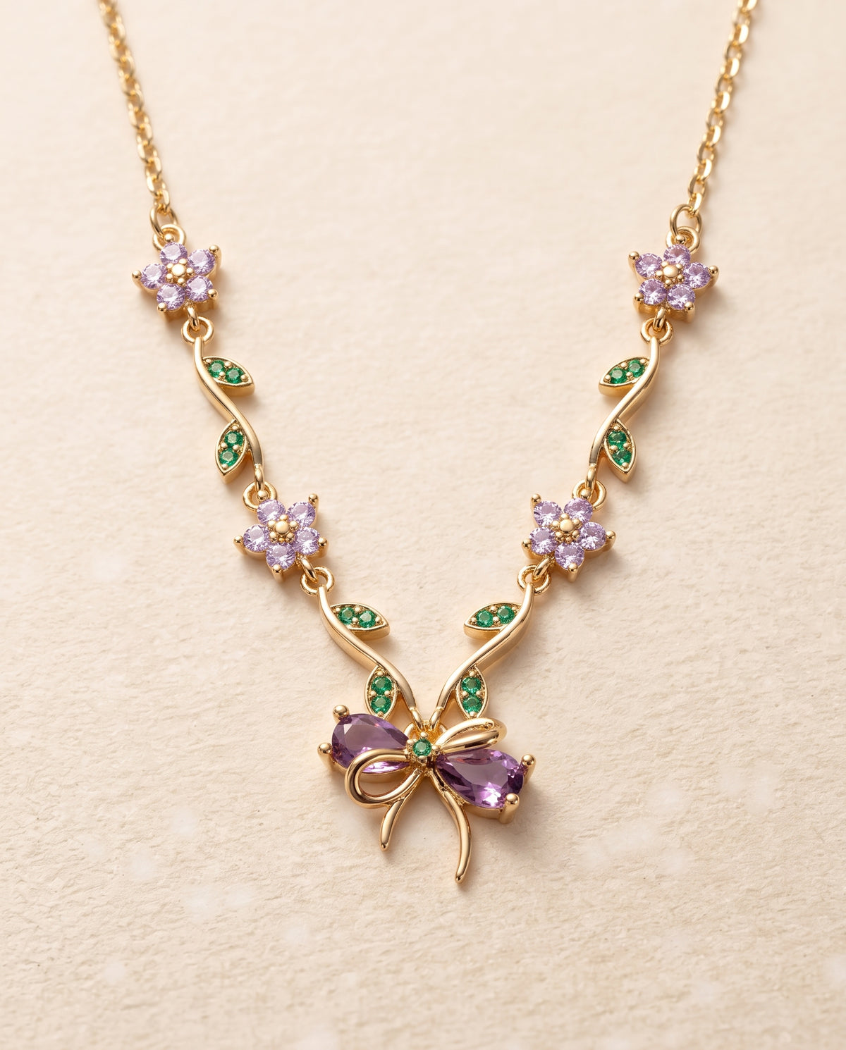 bow &amp; blossom necklace, photo 1 of 1