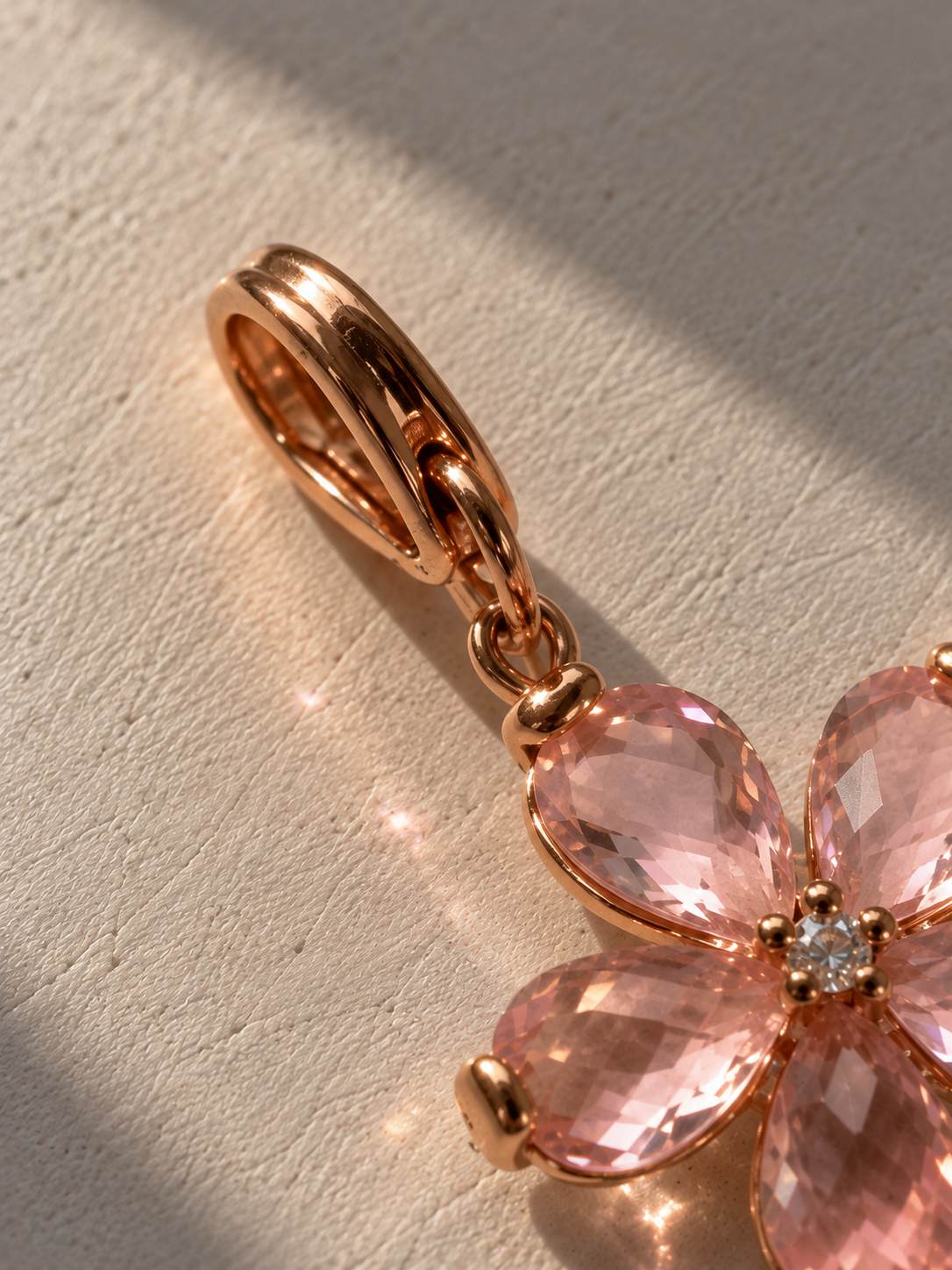 pink crystal charm, photo 4 of 5