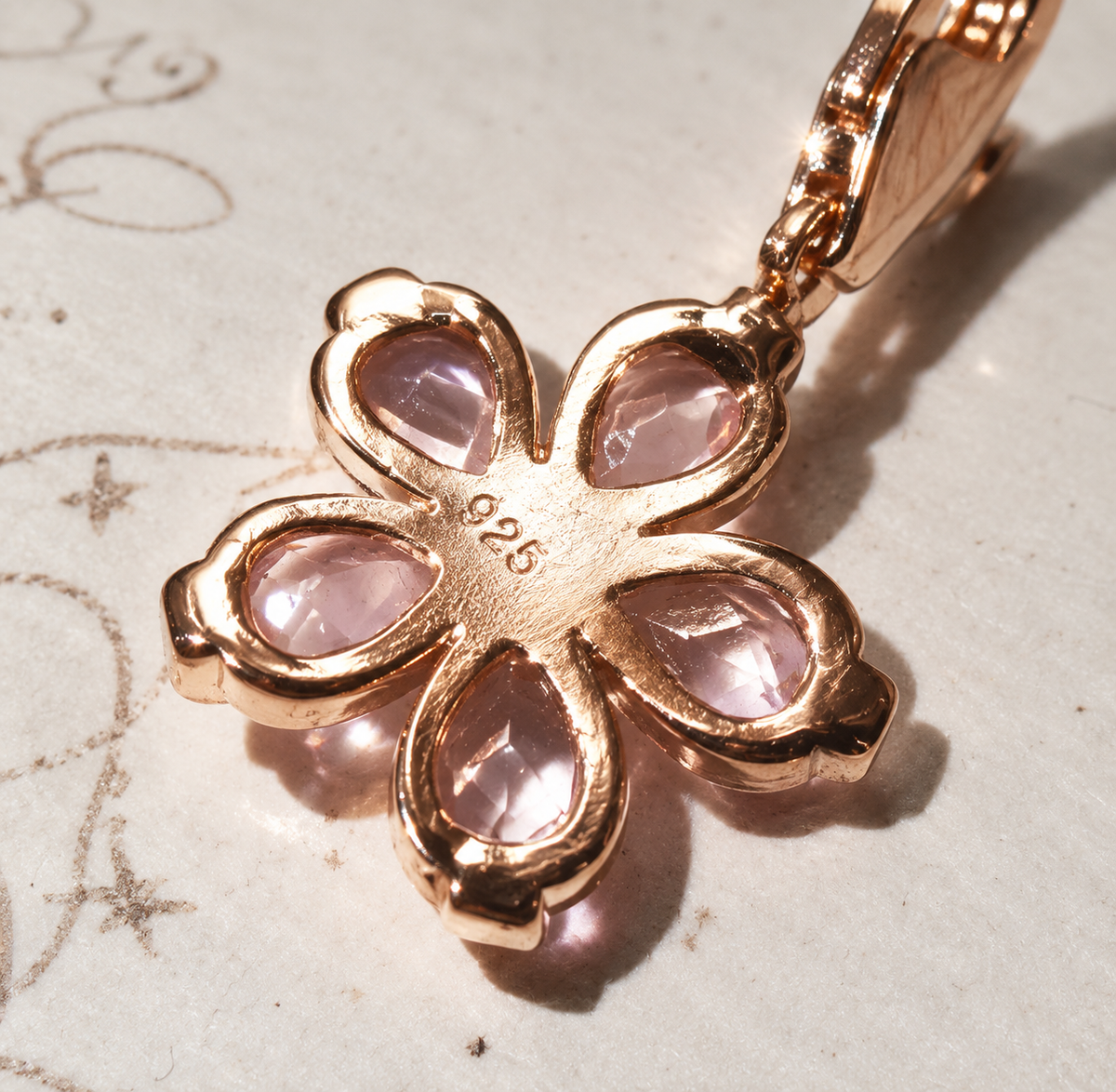 pink crystal charm, photo 2 of 5